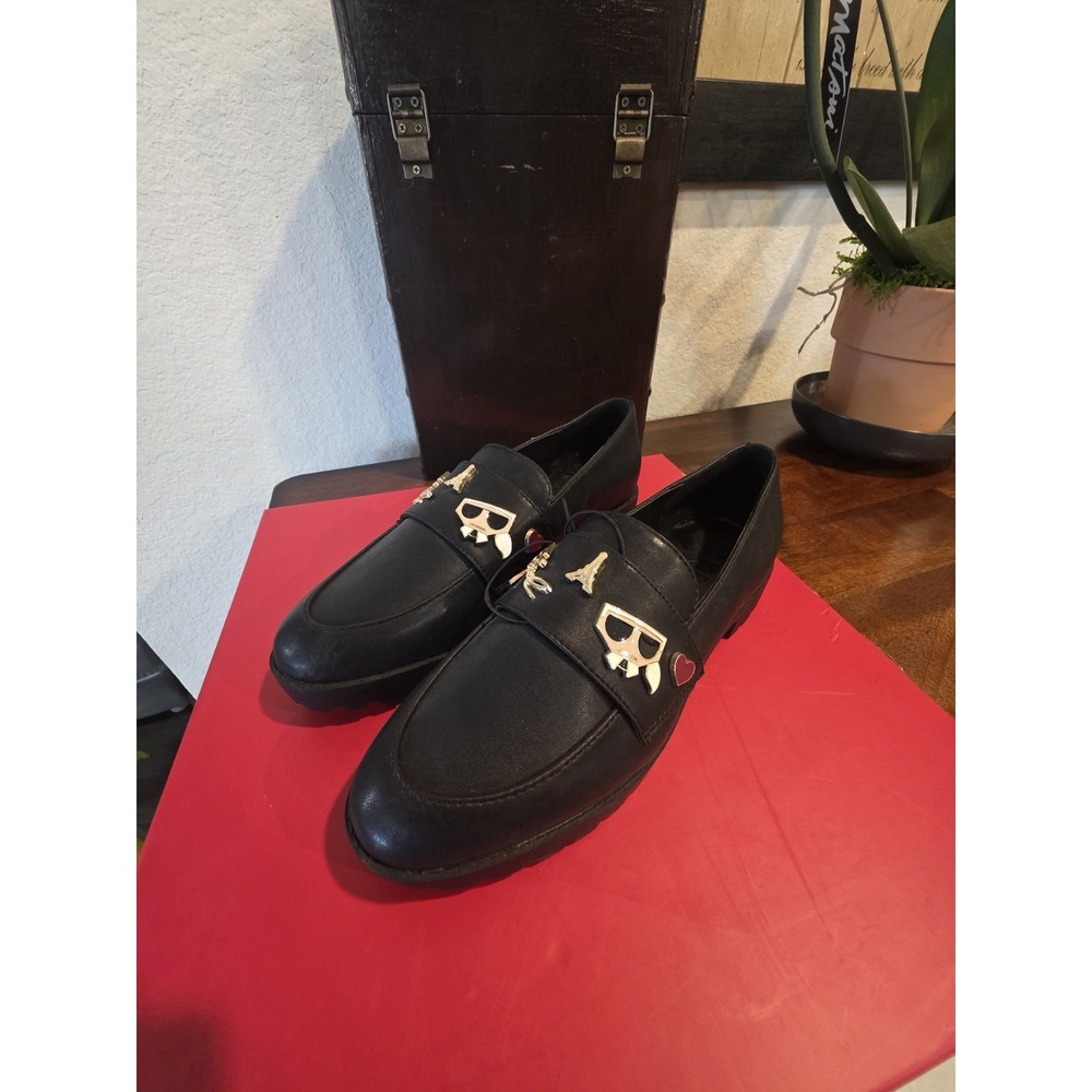 karl lagerfeld Paris Womens Loafers Black Shoes Sz 5.5